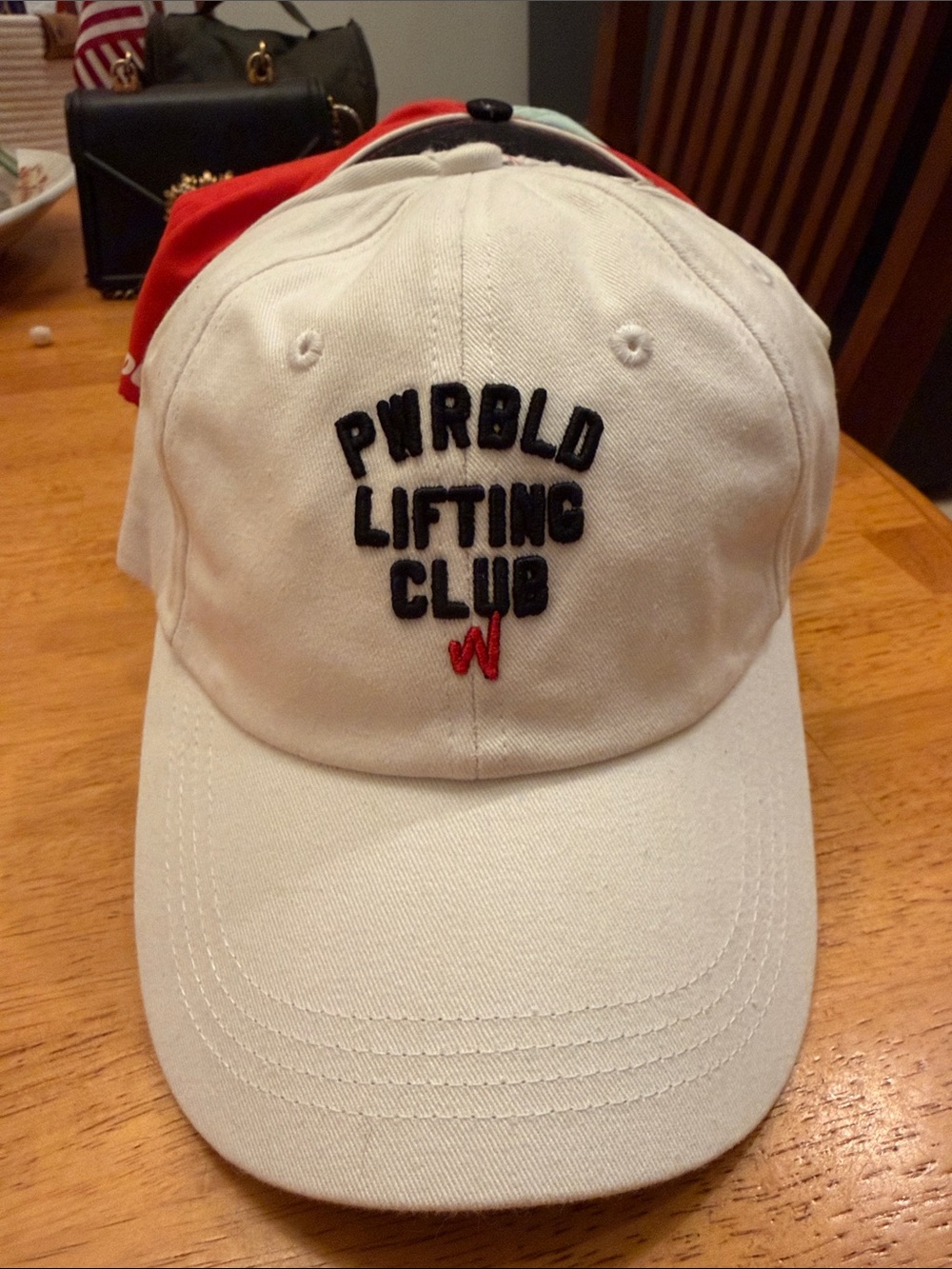 PWRBLD Lifting Club Kids Cotton Baseball Cap - White